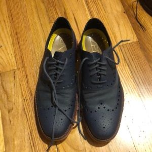 Cole Haan Zerogrand No Stitch Wingtip Blazer blue